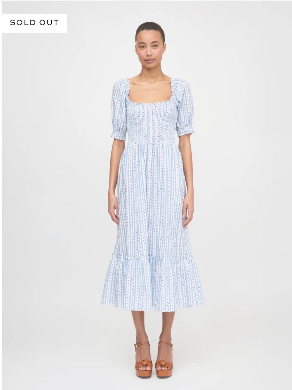 Hill House Louisa Nap Dress - Blue Petal Stripe
